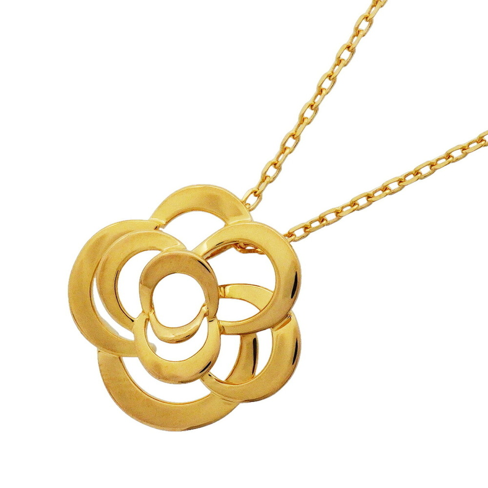 Chanel Camellia Necklace, 18K Yellow Gold, Women's, OP018549